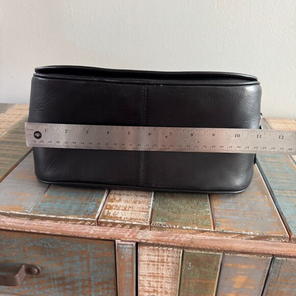 NWOT Polo Ralph Lauren black leather saddle bag with buckle - Picture 9 of 12